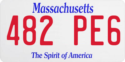 MA license plate 482PE6