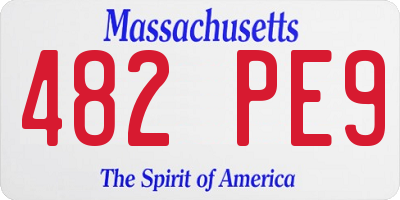 MA license plate 482PE9