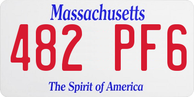 MA license plate 482PF6