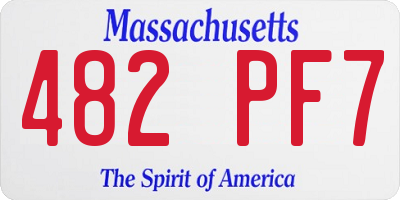 MA license plate 482PF7