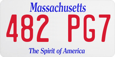 MA license plate 482PG7