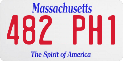 MA license plate 482PH1