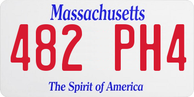 MA license plate 482PH4