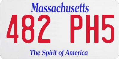 MA license plate 482PH5