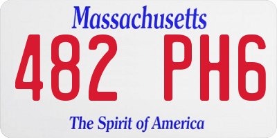 MA license plate 482PH6