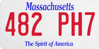 MA license plate 482PH7