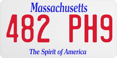 MA license plate 482PH9