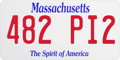 MA license plate 482PI2