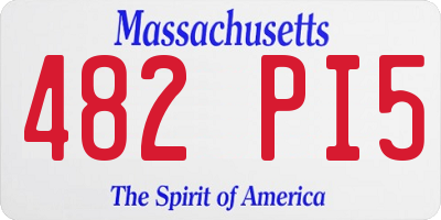MA license plate 482PI5