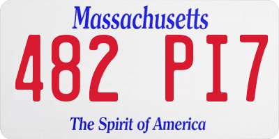 MA license plate 482PI7