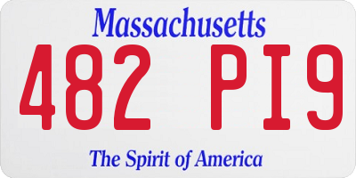 MA license plate 482PI9