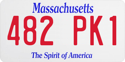 MA license plate 482PK1