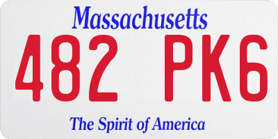 MA license plate 482PK6