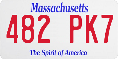 MA license plate 482PK7