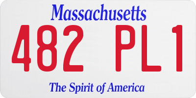 MA license plate 482PL1