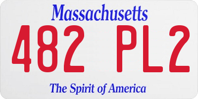 MA license plate 482PL2