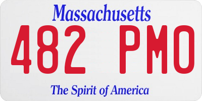 MA license plate 482PM0