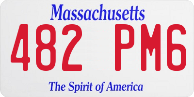 MA license plate 482PM6