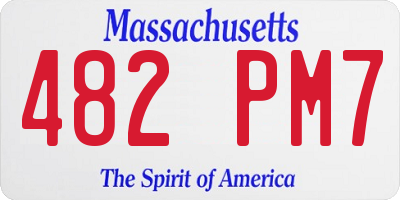 MA license plate 482PM7