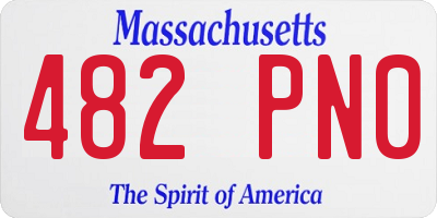 MA license plate 482PN0