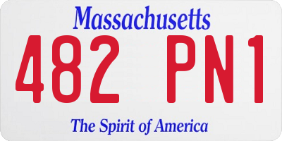 MA license plate 482PN1