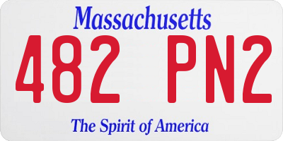 MA license plate 482PN2