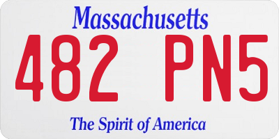 MA license plate 482PN5