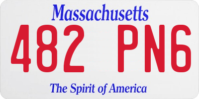 MA license plate 482PN6