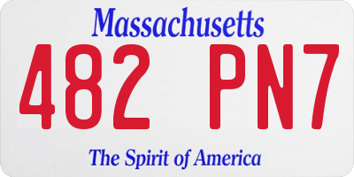 MA license plate 482PN7