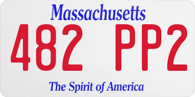 MA license plate 482PP2