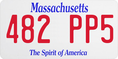 MA license plate 482PP5
