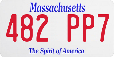 MA license plate 482PP7