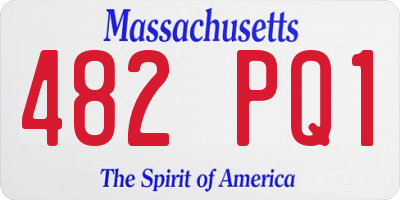 MA license plate 482PQ1