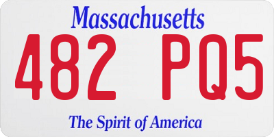 MA license plate 482PQ5