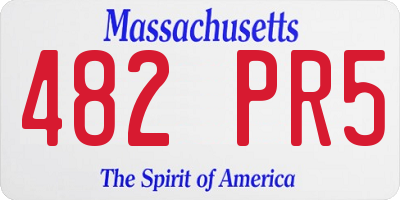 MA license plate 482PR5