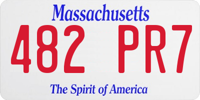 MA license plate 482PR7