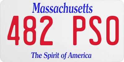 MA license plate 482PS0