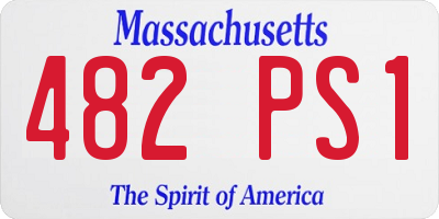 MA license plate 482PS1