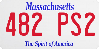 MA license plate 482PS2