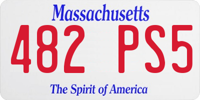 MA license plate 482PS5