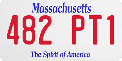 MA license plate 482PT1