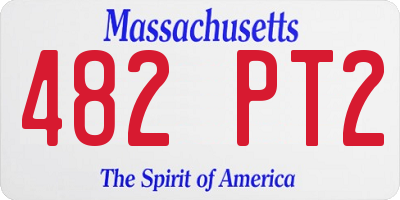 MA license plate 482PT2