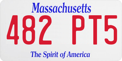 MA license plate 482PT5