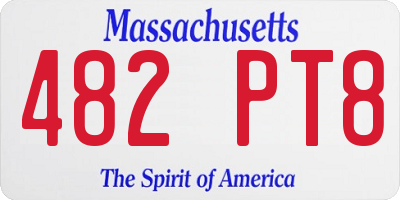 MA license plate 482PT8