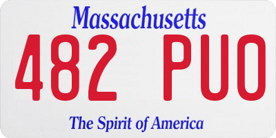 MA license plate 482PU0