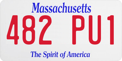 MA license plate 482PU1