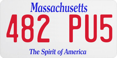 MA license plate 482PU5