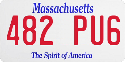 MA license plate 482PU6