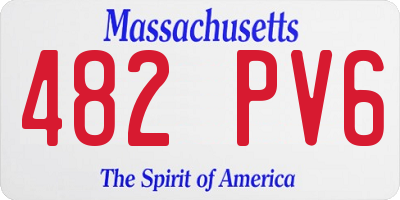 MA license plate 482PV6