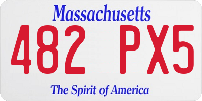 MA license plate 482PX5